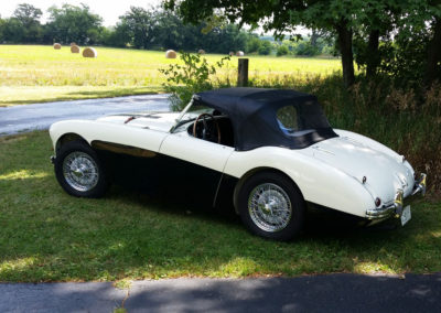 The completed 1956 Austin Healey 100M