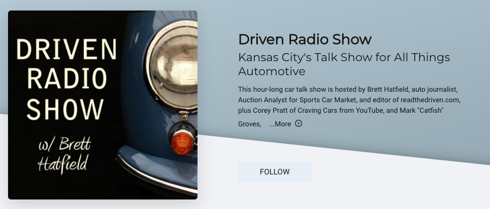 The Amelia, auction bought car quality, AZ vs. Amelia, and other topics on another Driven Radio appearance